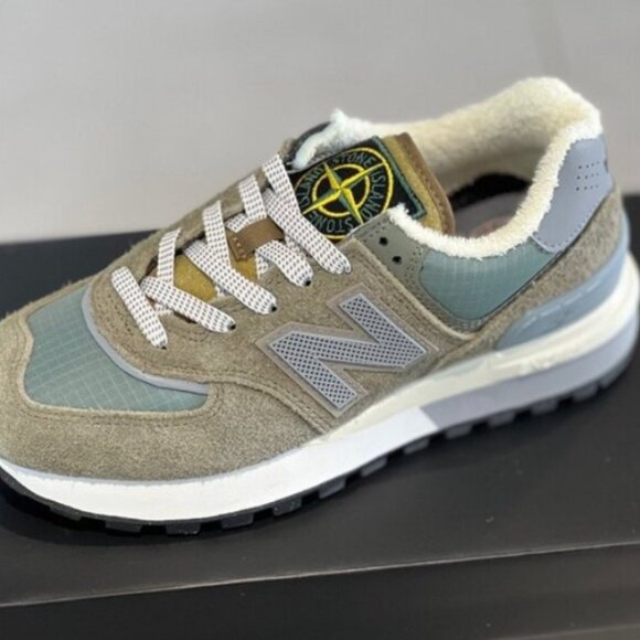 NEW New Balance 574 Sneakers WL574NS2 Sandstone/Mushroom/Angora - Picture 3 of 8